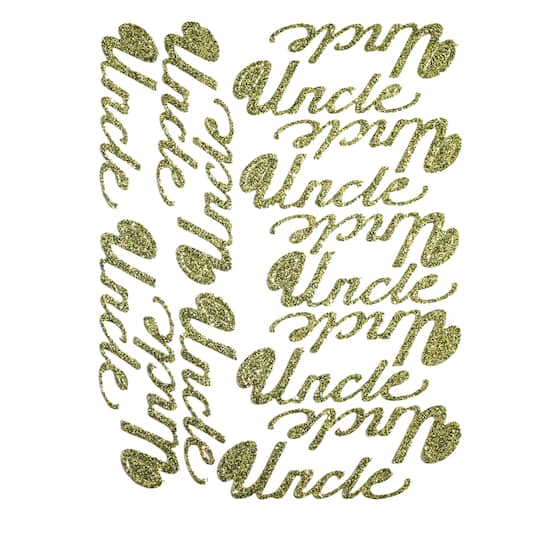 JAM Paper Uncle Gold Script Floral Adhesive